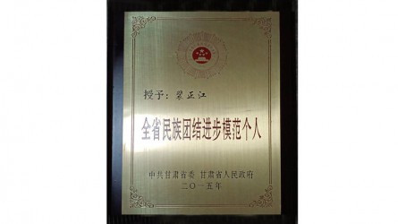 全省民族團結進步模范個人